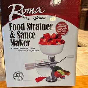 Roma Food Strainer & Sauce Maker - White